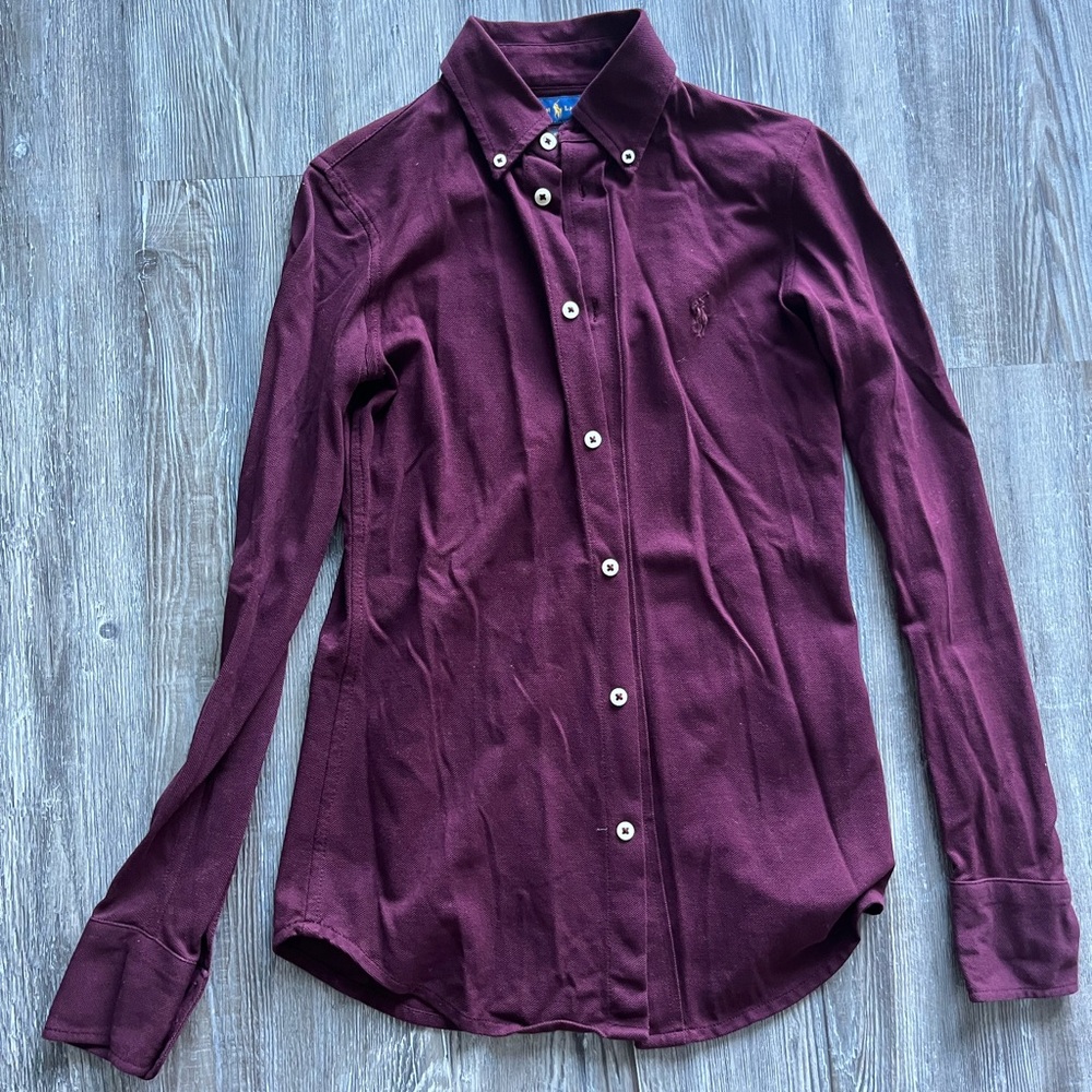 Ralph Lauren Women's Button-Down Shirt in Burgundy